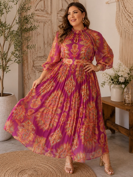 Flying Tomato Dresses & Skirts - Flying Tomato Fuchsia Paisley Maxi Dress | Size XL - NWT